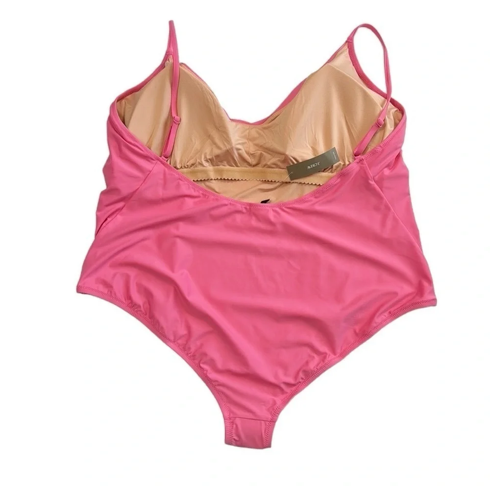 J. Crew Scoopneck One Piece Swimsuit Women's Plus 24 Pink New  BF162‎